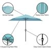 Pure Garden 9 Ft Semicircle Patio Umbrella, Blue 50-145-B